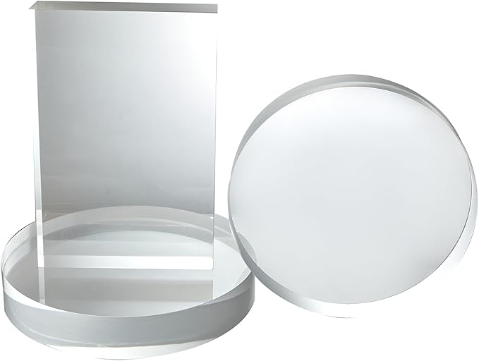 CiaoHER 2in Thickness Solid Acrylic Cube Display Block Clear Polished Pedestal Stand Riser Solid Base 2" x 4" x 12", 1 Pack