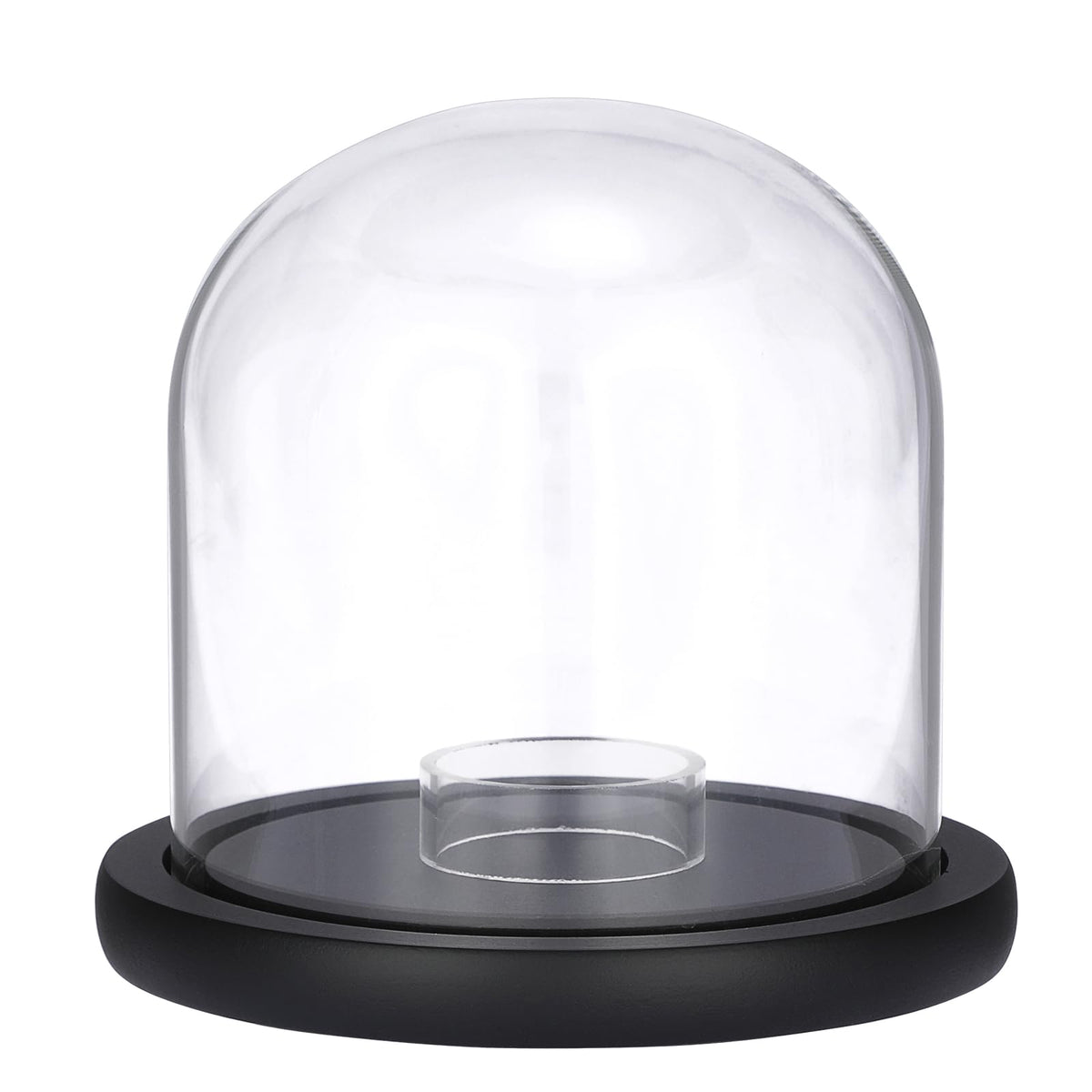 GUSHBIN Softball Display Stand Glass Ball Holder with Acrylic Stand Clear Round Baseball Holder Sport Collection Showcase Box for Tennis Pool Balls Golf Balls