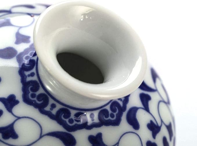 Blue and White Vase Set of 3, Cute Ceramic Bud vase in Bulk for Farmhouse Table Centerpiece Mini Vintage Vase for Rustic Wedding Decorations, Home Table Flower Decor