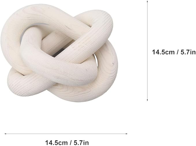 FILFEEL Decorative Wood Chain Link for Home & Coffee Shop - Rustic for Living Room and Bedroom (White)