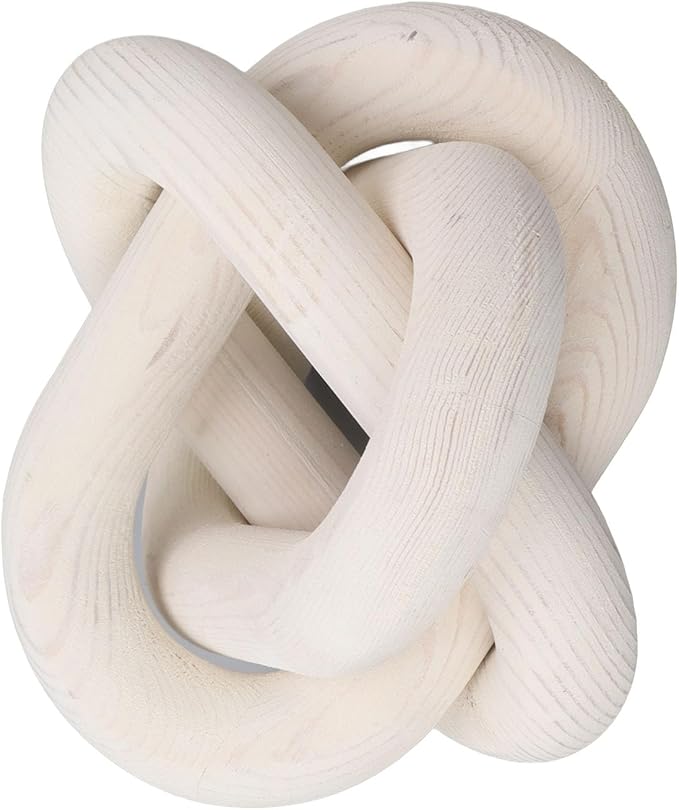 Pongnas Decorative Wood Chain Links for Home Dcor - Rustic Links for Living Room, Coffee Shop & More in Elegant (White)