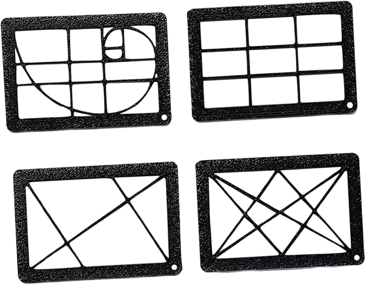 BWOFJGWH 4Pcs with Chain Sturdy Proportion Ruler Compact Composition Viewfinder for Sketching Viewer Painting, pp