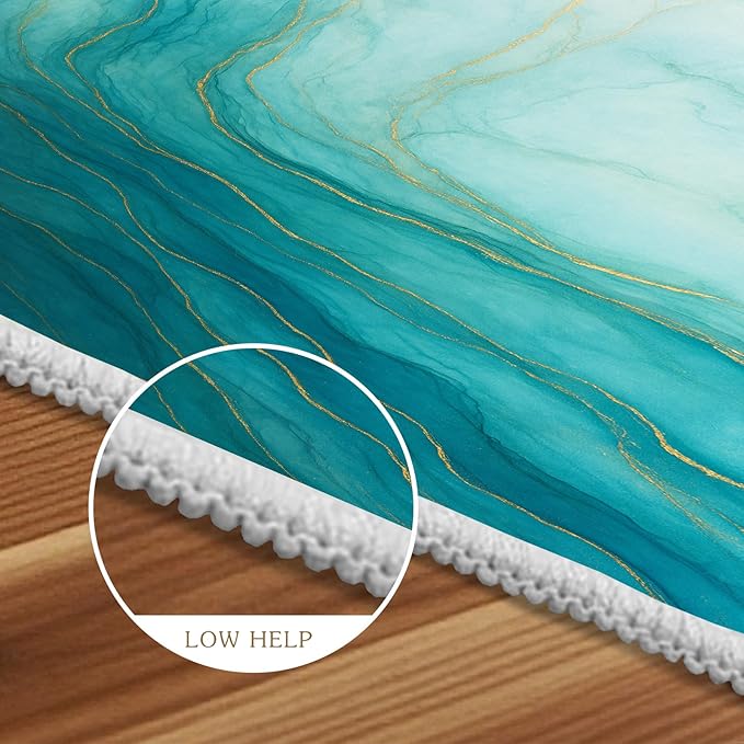 Luxury Marble Rug - 2x3 Rug, Abstract Marble Bath Rugs, Abstract Modern Doormat, Washable & Non Slip Small Rugs Home Decor