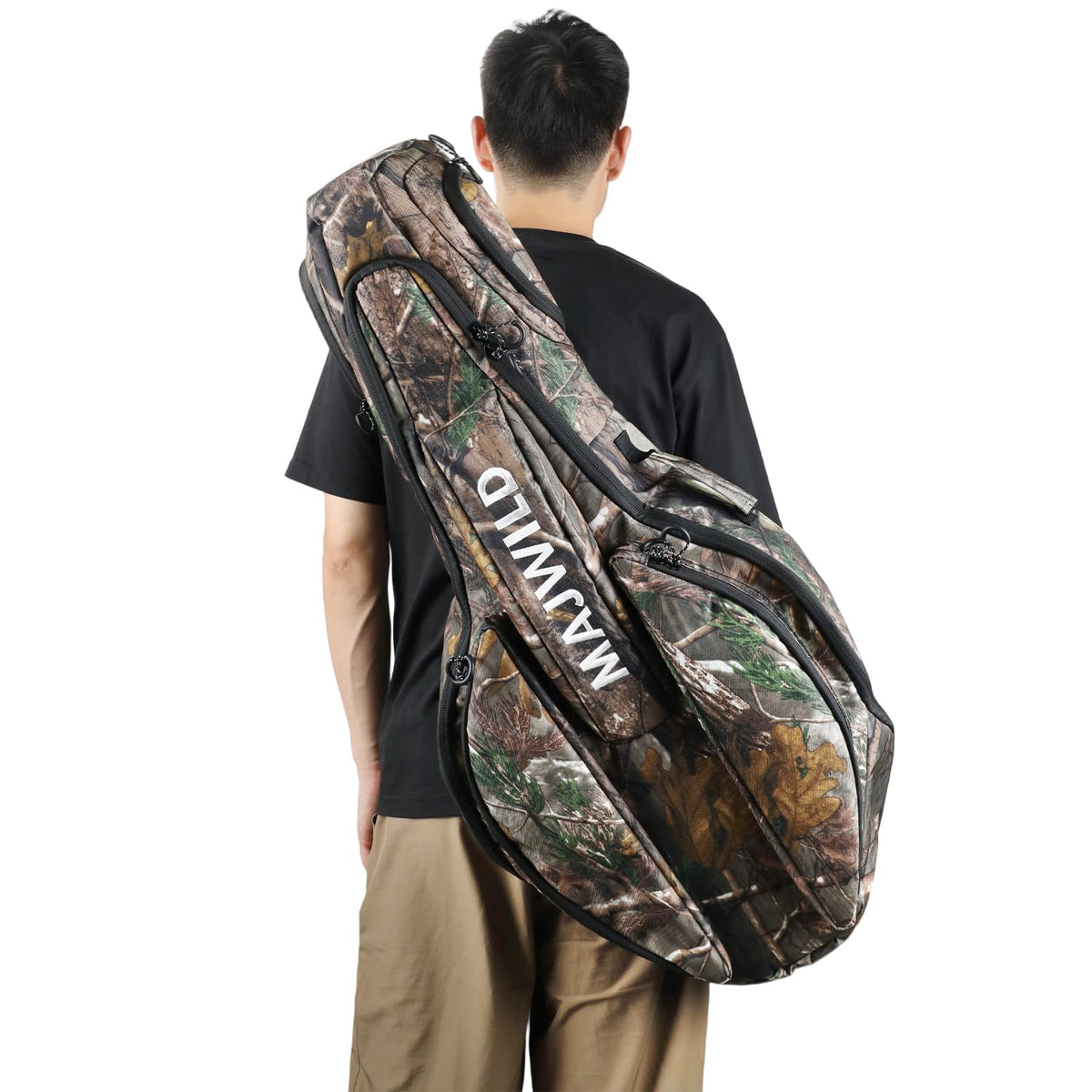 LWNAO Crossbow Case, Soft Shell Padded Crossbow Bag, Fits Scope Narrow Limb Crossbows for Hunting (Leaf Camo)