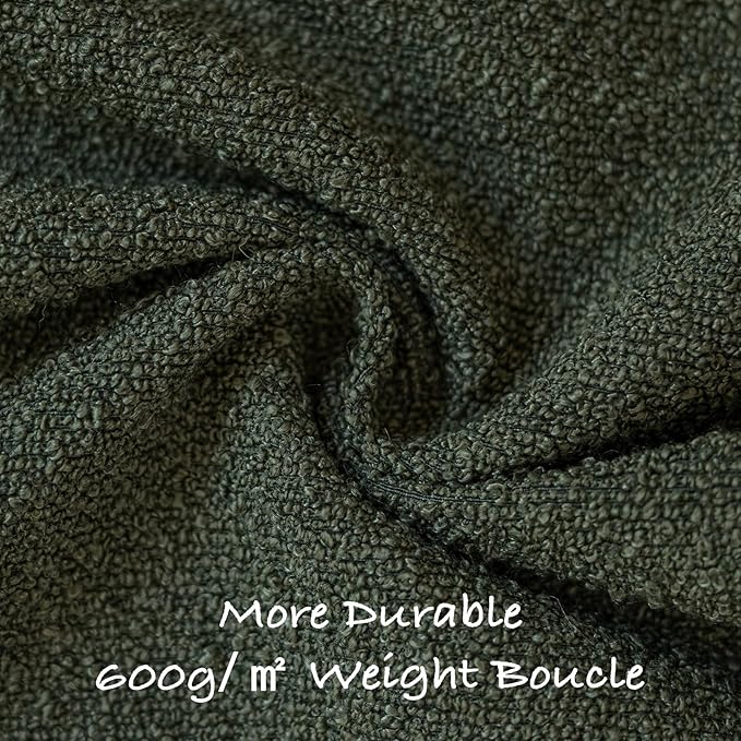 GEEORY Decorative Throw Pillow Covers 26x26 Inch Pack of 2,Textured Boucle Neutral Cushion Cases for Bed Couch Sofa, Accent Mordern Farmhouse & Minimalist Home Decor (Olive Green) GE05-26