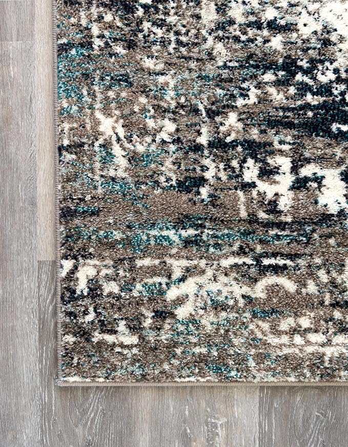 Rugs.com Arlington Collection Rug – 6 Ft Runner Grey Medium-Pile Rug Perfect for Hallways, Entryways