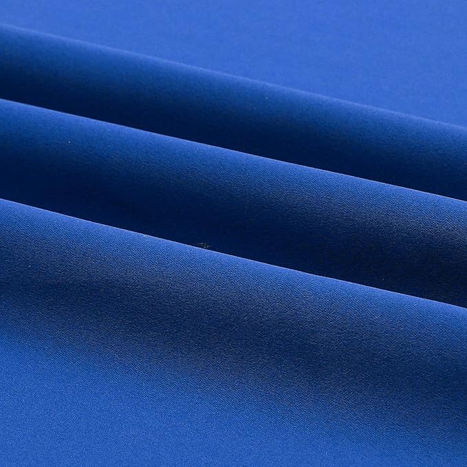 DUALIFE Royal Blue Blackout Curtain Panels/Drapes 45 Inch Length for Boys Bedroom 2 Panels Thermal Insulated Solid Draperies with Grommet for Living Room 38 W x 45 L Inch