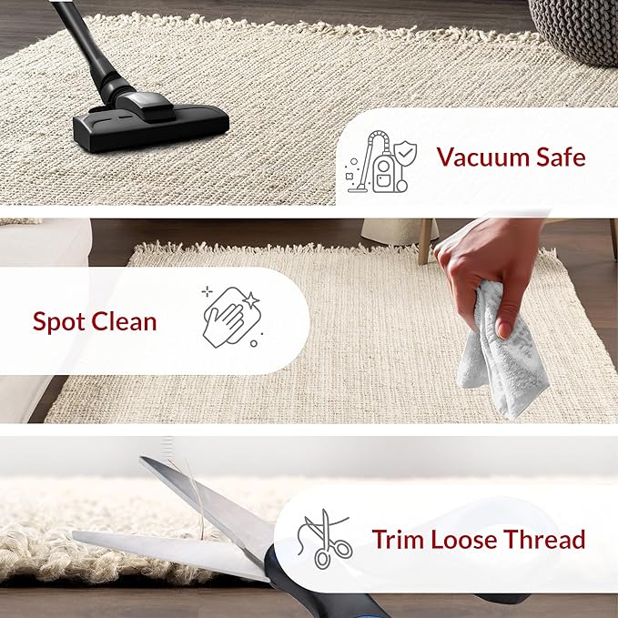 Nuloom Daniela Off-White, 2'6" x 6', Handmade, Jute, Tassel, Soft and Textured, High Traffic, Stain Resistant, Easy Clean, Durable Runner for Bedroom, Living Room, Dining Space, Foyer, Entryway