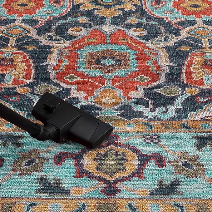 Keen Home Design 2x7 Rug - Machine Washable Runner Rug with Non-Slip Backing, Ideal for Hallway, Entryway, Kitchen, Laundry Room - Vintage, Easy Clean, Durable, Low Pile Rug - (2'6" x 7')