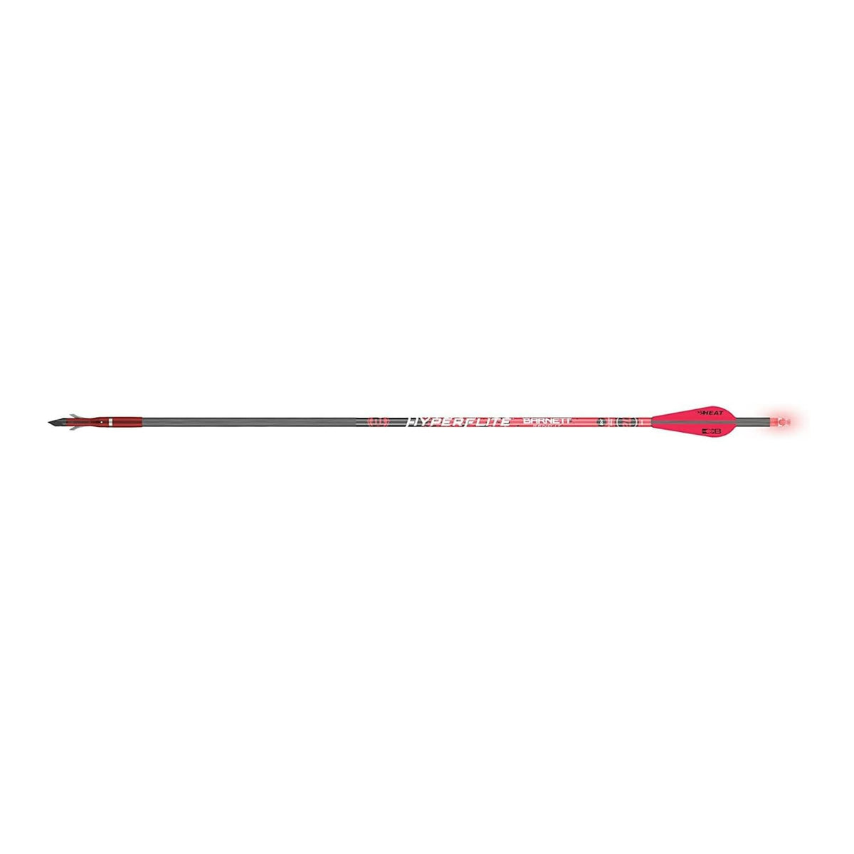 Barnett Hyperflite Illuminated Crossbow Arrows, 3-Pack of Polycarbonate Half-Moon Nocks with Multi-Colored Strobe Lights, 20"