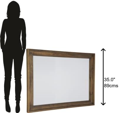 Hekman Furniture Bedford Park Rectangular Mirror – Wooden Frame, Beveled Glass Rectangular Wall Mirror, Solid Wood, Vintage Decorative Accent for Bathroom, Bedroom, Living Room, Antique Home Decor