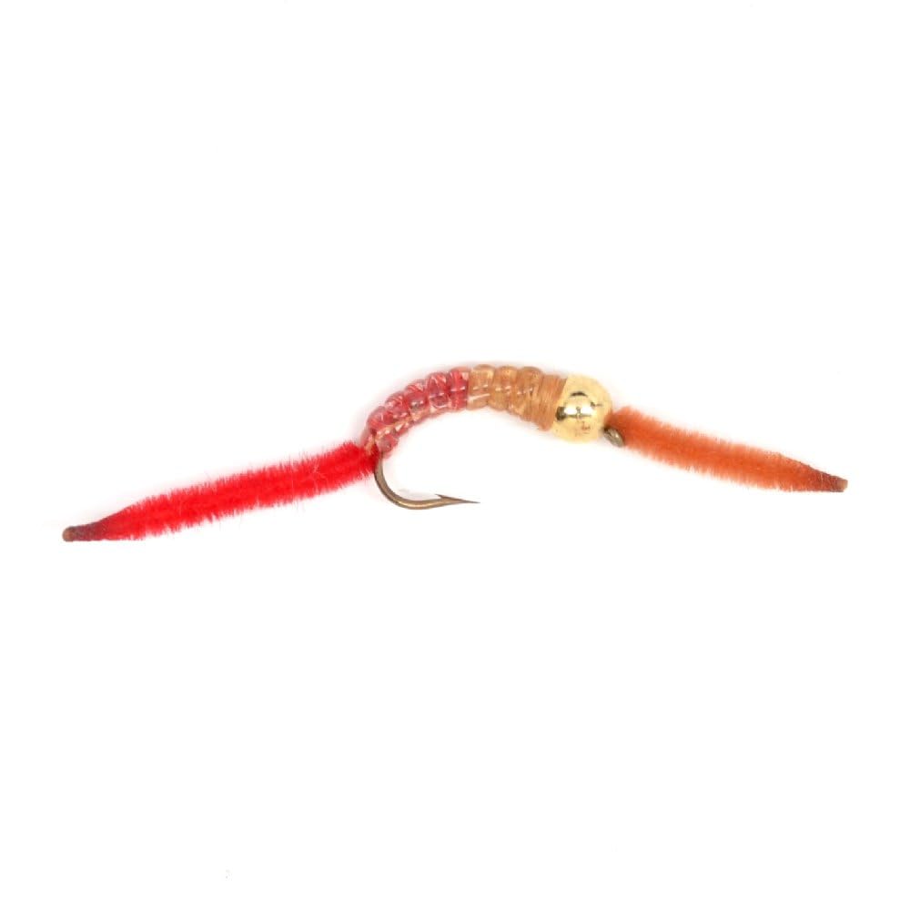 The Fly Fishing Place San Juan Worm Trout Fly Assortment, 12 Wet Nymph Flies, Hook Size 10, 4 Patterns