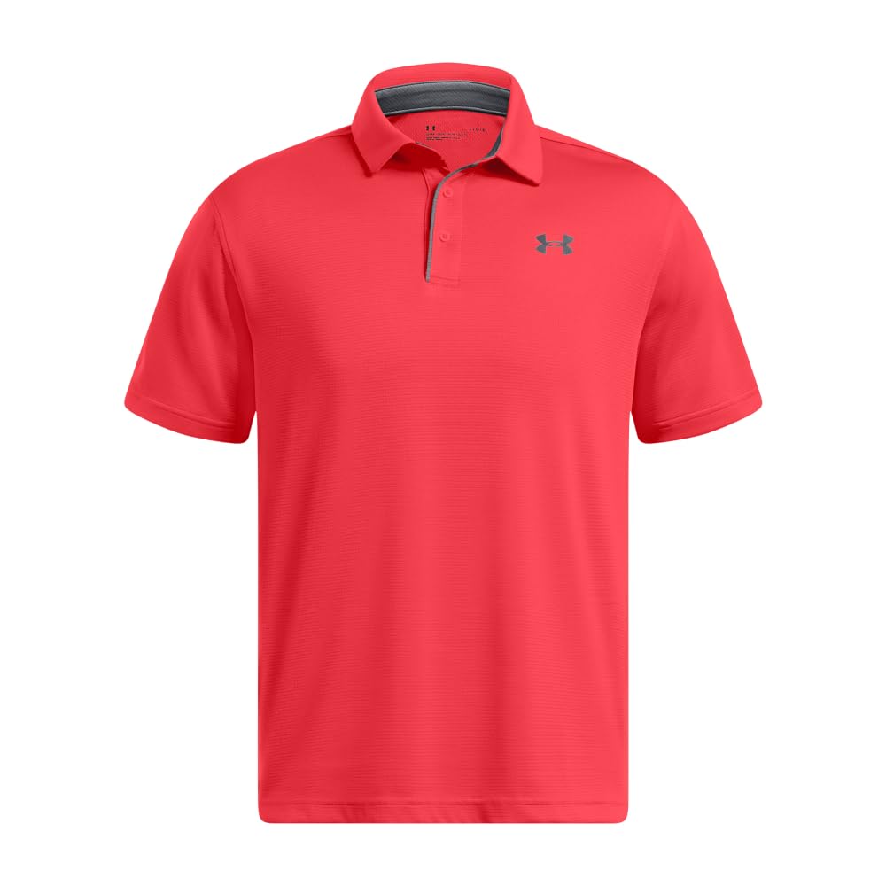 Under Armour Men's Tech Golf Polo, (713) Racer Red / / Pitch Gray, XX-Large Tall