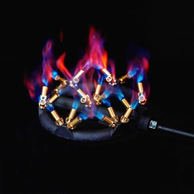 Powerful Propane Burner for Outdoor Cooking - 23 Brass Tip Jet Burner Ideal for Camping, Turkey Frying, and More with Stove Buddy Compatibility GB-23 LP(Propane Gas 23 Tips)