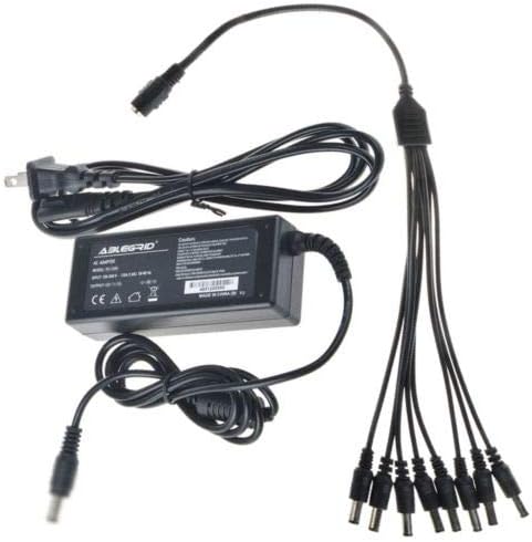 GreatPowerDirect 12V 5A +8 DC Power Supply Adapter Split Power Cable for CCTV Security Camera DVR