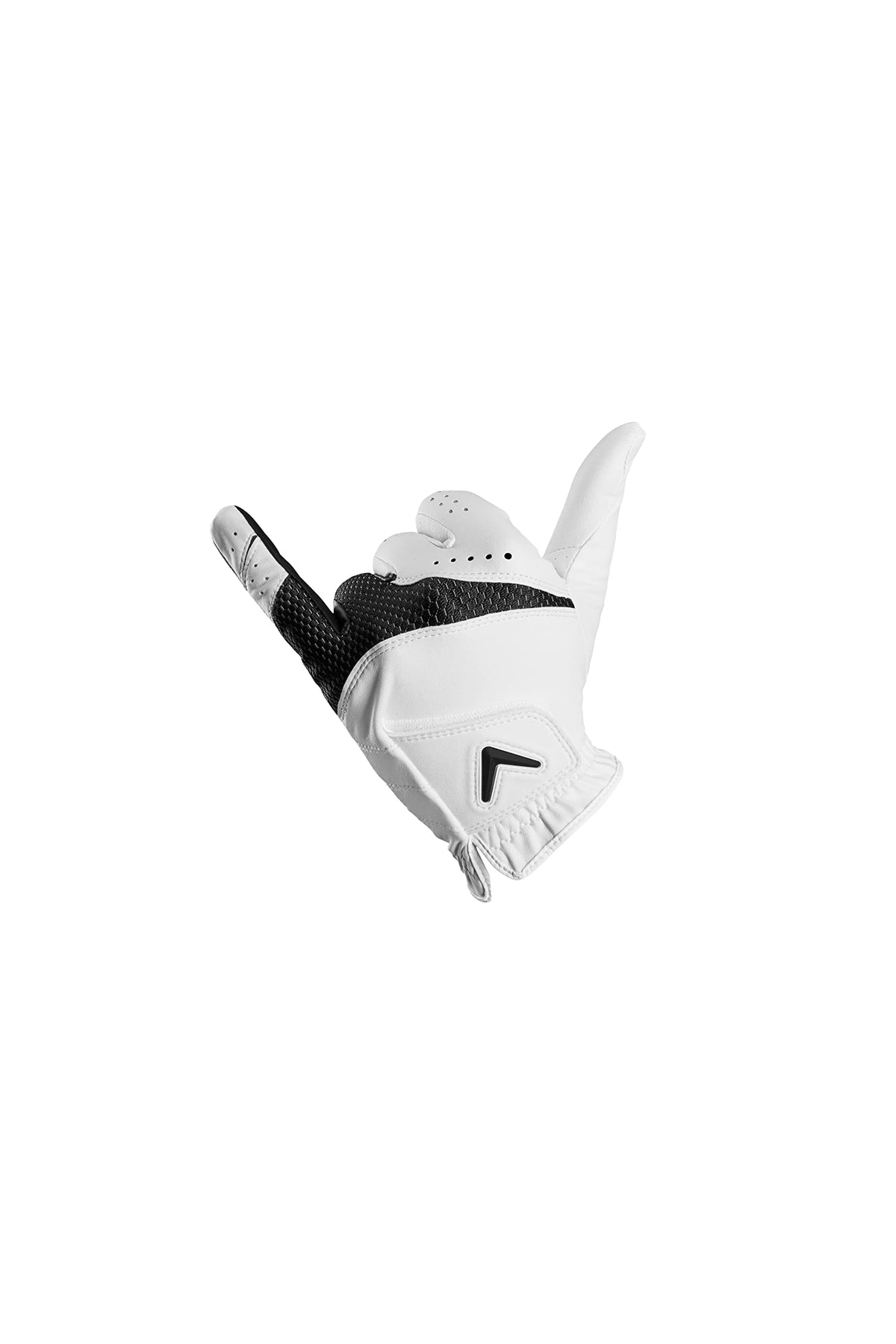 Callaway Golf Weather Spann Glove (Worn on Left Hand,White,Medium/Large,Cadet (Short Fingers))