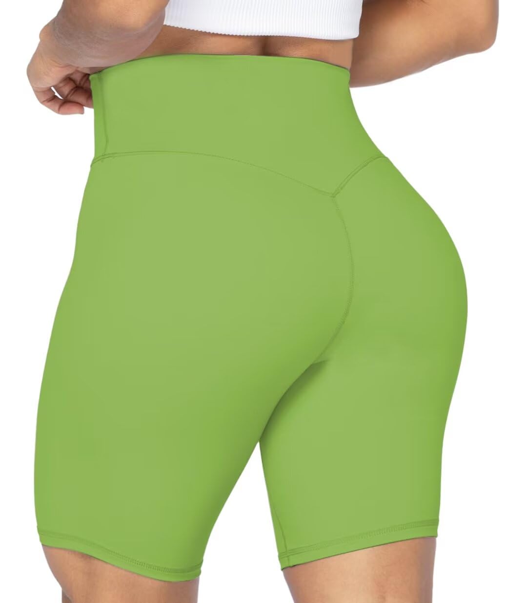 Sunzel Women's No Front Seam High Waisted Biker Shorts for Yoga Workout