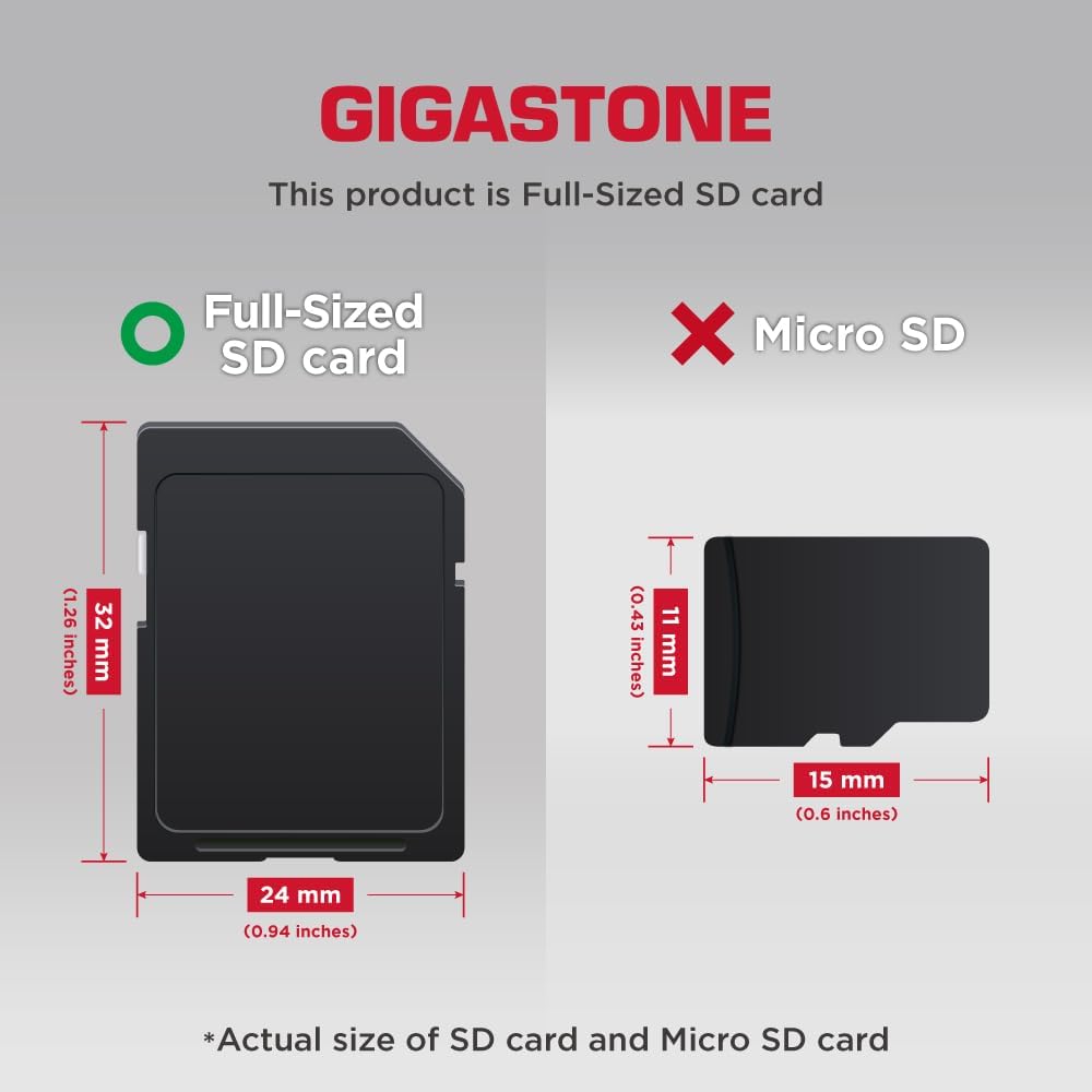 Gigastone 5-Years 64GB 4K A2 V30 U3 1 Data Recovery SD Card, Camera Extreme, SDXC Memory Card High Speed UHD Video
