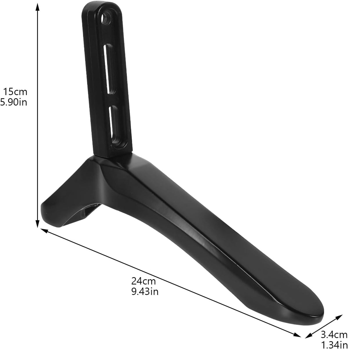 Toyvian Tv Support Base Stand with Screws, Stable Black Tabletop Tv Bracket Replacement for Flat Screen Televisions