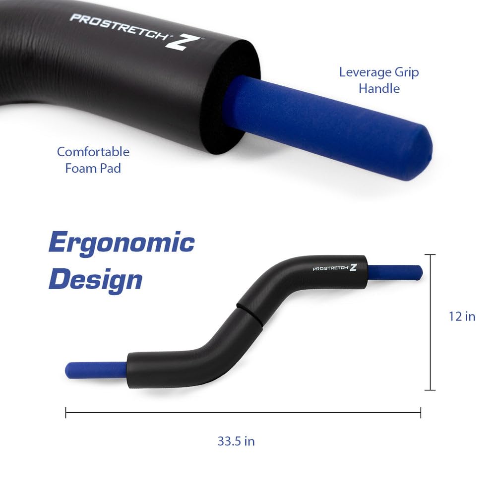 ProStretch Z, Innovative Stretching and Alignment Device to Enhance Flexibility and Range of Motion in Hip Flexors, Piriformis, Glutes, and Lower Back for Pain Relief