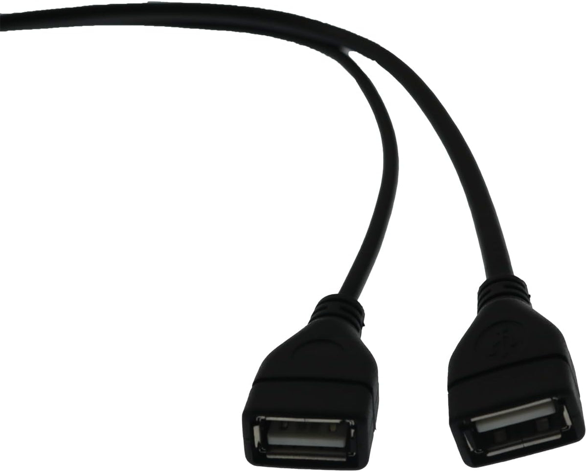YTgilo 2PCS 30CM USB One to Two Car Splitter Female Adapter Cable Charging Data Extension Cable Y Splitter Hub Power