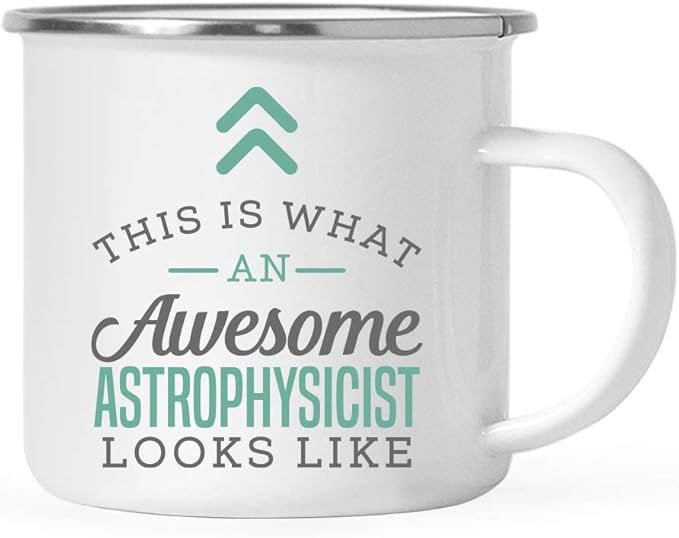 Andaz Press 11oz. Stainless Steel Campfire Coffee Mug Gift, This is What an Awesome Astrophysicist Looks Like, 1-Pack, Birthday Gift Ideas Coworker Him Her, Includes Gift Box