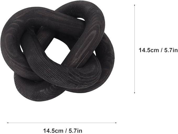 FILFEEL Decorative Wood Chain Link for Home & Coffee Shop - Rustic for Living Room and Bedroom (Black)
