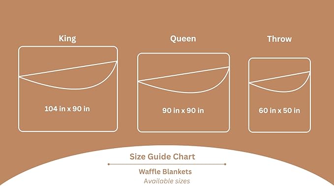 Organic Cotton Waffle Blanket Queen Size (90" x 90") Lightweight, Breathable and Soft, Luxurious Best Waffle Blanket for All-Season - Summer, Spring, Winter (Beige)
