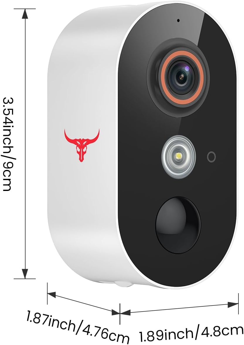 GlowPop 1080p 2-Way 2.4G (1 Wireless Security Camera with AI Human Detection, Night Vision, Talk, Cloud Storage, WiFi