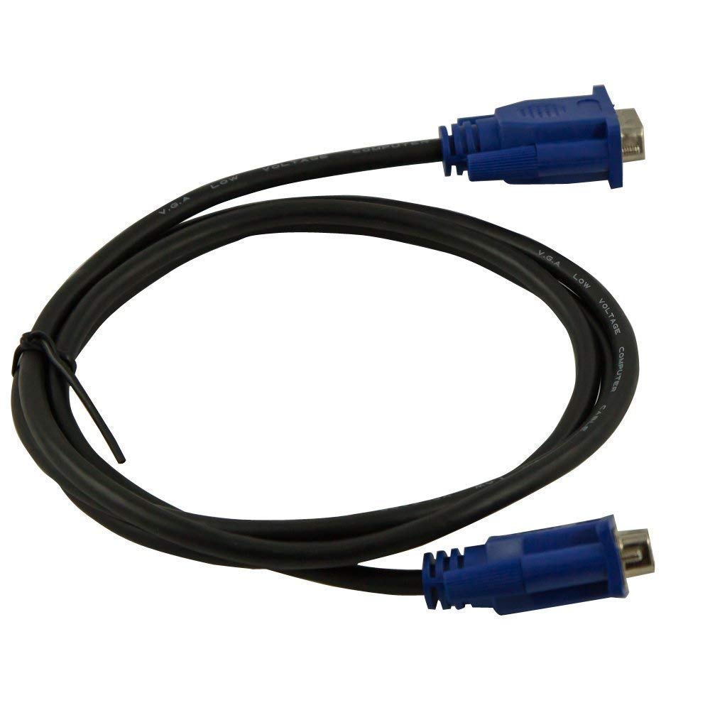 Generic HD15 4.5 2 Pack Premium Blue Connectors Male to Male SVGA VGA Long Video Monitor Cable for TV Computer