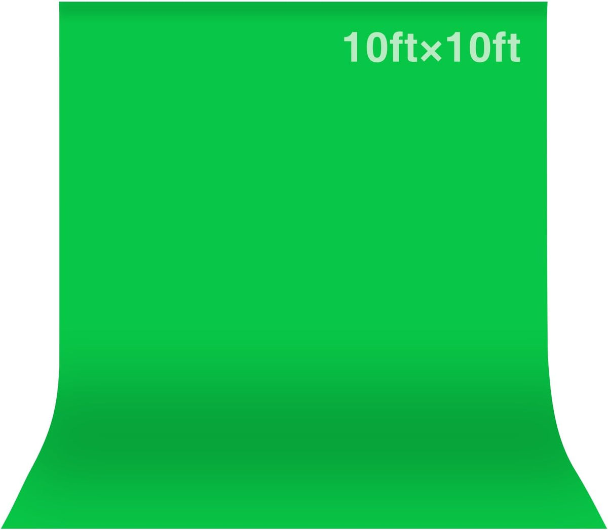 GLOSHOOTING 10x10 Green Screen Backdrop, ft Photography Chromakey Greenscreen Background Sheet, Polyester Collapsible