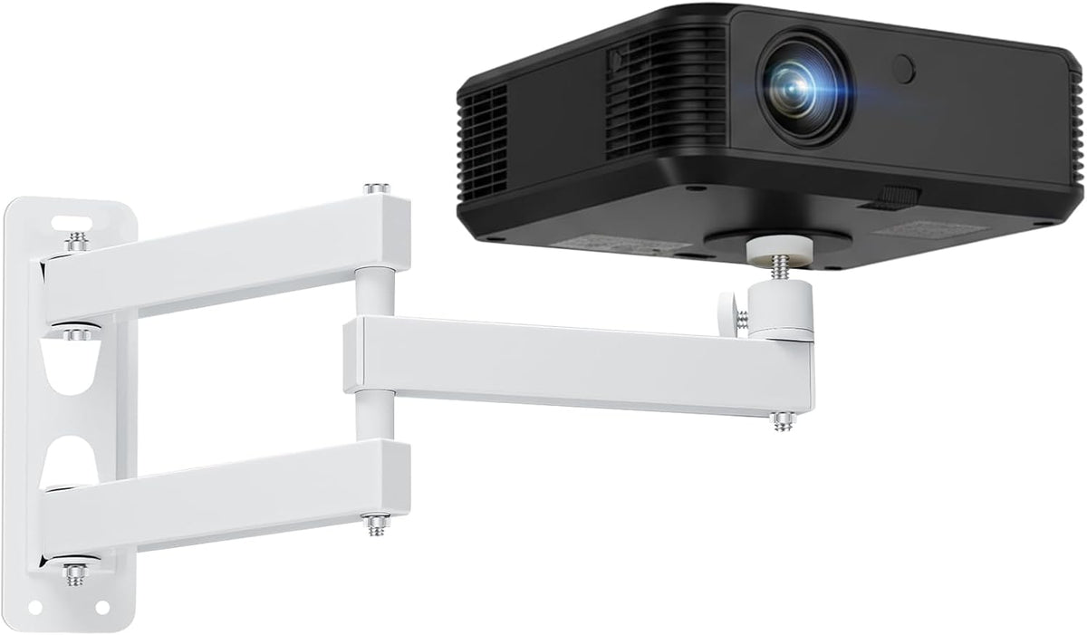 CroBlissful 360 1/4" Foldable Projector Wall Mount, Ceiling Projector Mount, Universal Adjustable Rotation, Projectors