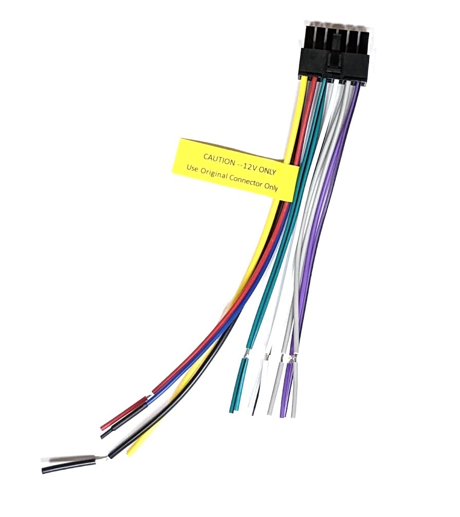 Generic TR-800 12-Pin Compatible with Jensen Mobile and Dual Electronics Wire Harness for Mobile Radio, Stereo Head