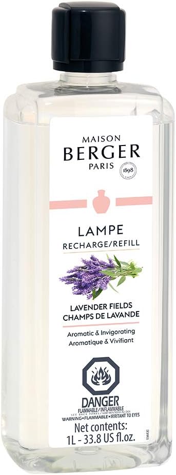 MAISON BERGER - Lavender Fields - Lampe Berger Fragrance Refill for Home Fragrance Oil Diffuser - Air Freshener - 33.8 Fluid Ounces - 1 Liter
