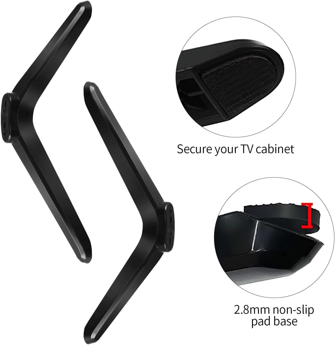 GLEAVI 32-55 Inch Universal Tv Mount Stand for Tvs Tabletop Tv Holder with Stable Non-Slip Base and Screws Easy