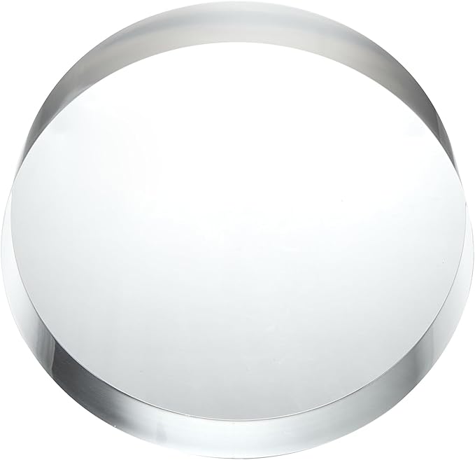 CiaoHER 2in Thickness 10in Diameter Acrylic Disc Display Block Clear Polished Round Pedestal Stand Riser 10" x 2", 1 Pack