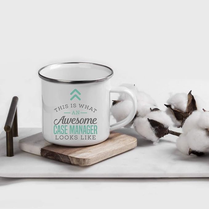 Andaz Press 11oz. Stainless Steel Campfire Coffee Mug Gift, This is What an Awesome Case Manager Looks Like, 1-Pack, Birthday Gift Ideas Coworker Him Her, Includes Gift Box