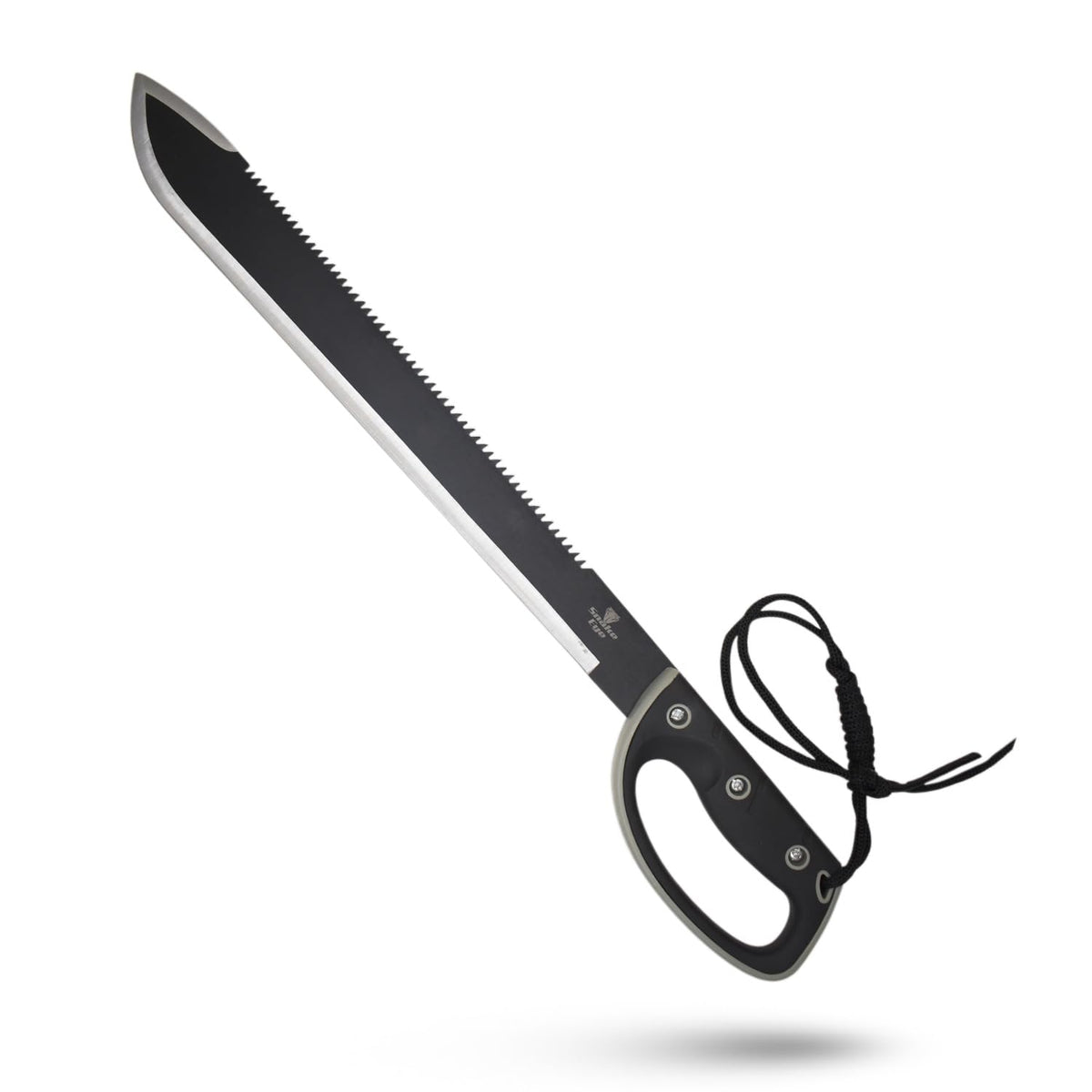 Snake Eye Tactical Full-Tang Machete – Heavy Duty Fixed Blade Survival Tool with Reinforced Nylon Sheath for Camping, Hunting, and Bushcraft