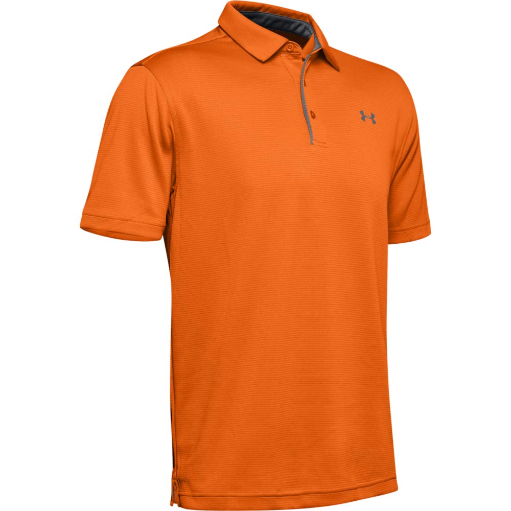 Under Armour Men's Tech Golf Polo , Team Orange (800)/Graphite, X-Large