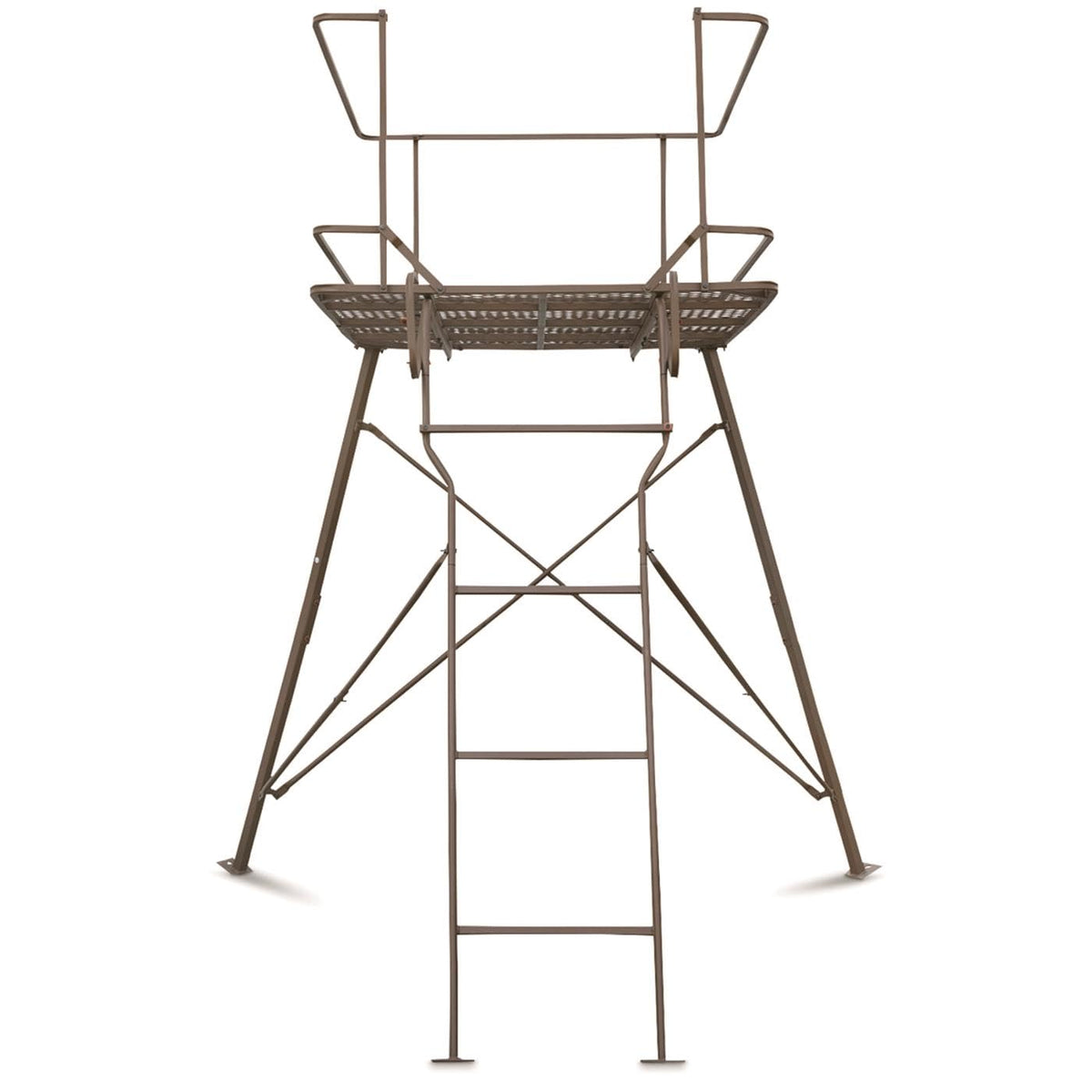Guide Gear 6 Foot Tripod Hunting Tower Blind, 2-Man Stand Elevated, Hunting Gear Equipment Accessories, 4 by 4 Mossy Oak Country Roots