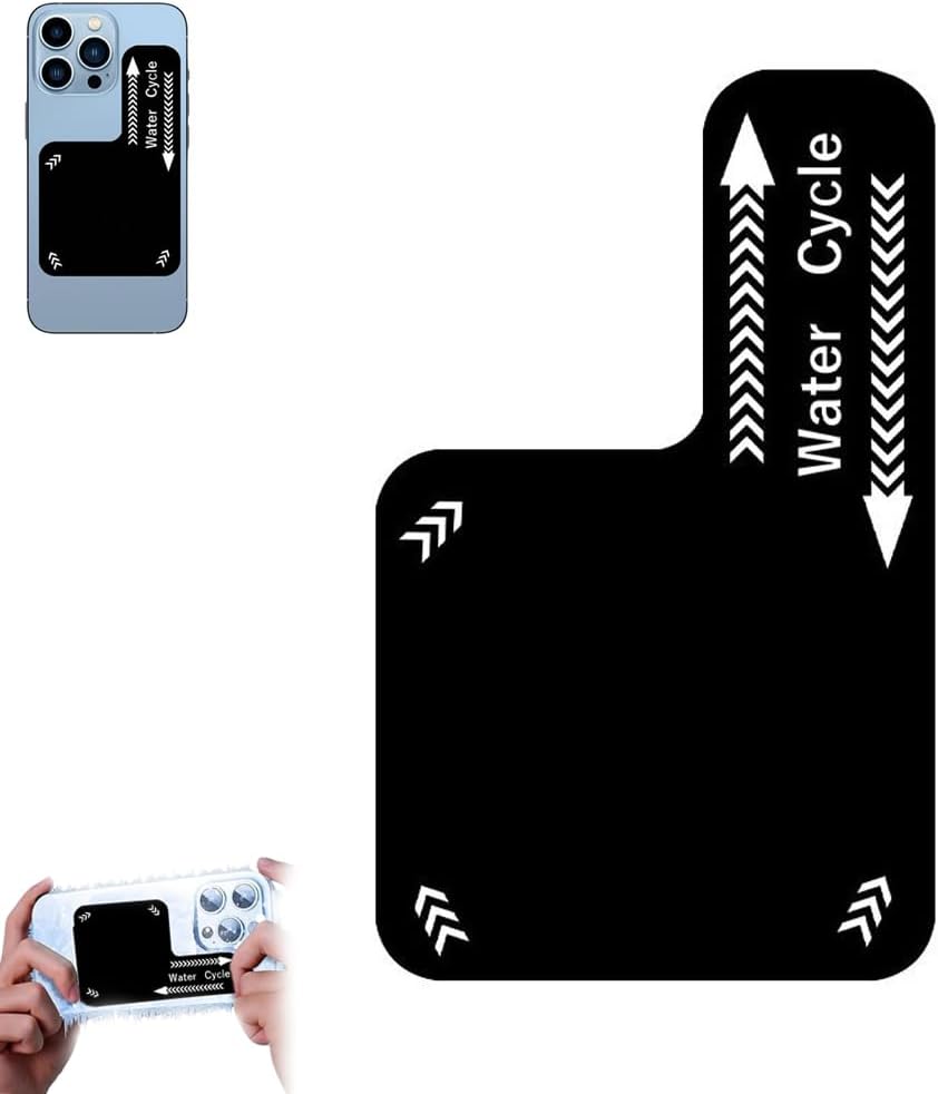 GINTBN Universal Reusable Phone Heatsink Pad, Metal Magnetic Cooling Plate for Gaming & Streaming, Enhances Phone