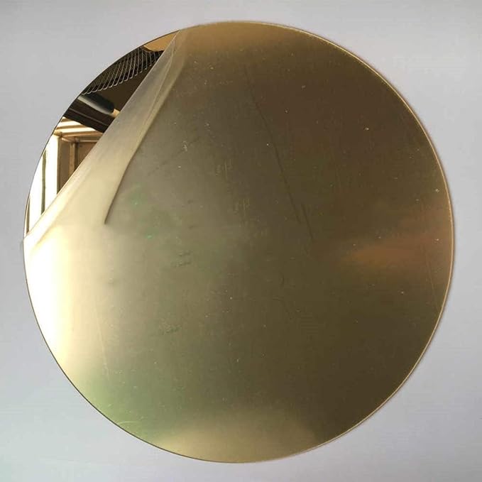 Marketing Holders Acrylic Mirror 21" Wide Round Gold .118" Thick No Adhesive Reflective Pieces Perfect for DIY Arts and Crafts School Projects Home or Office Decor Special Events