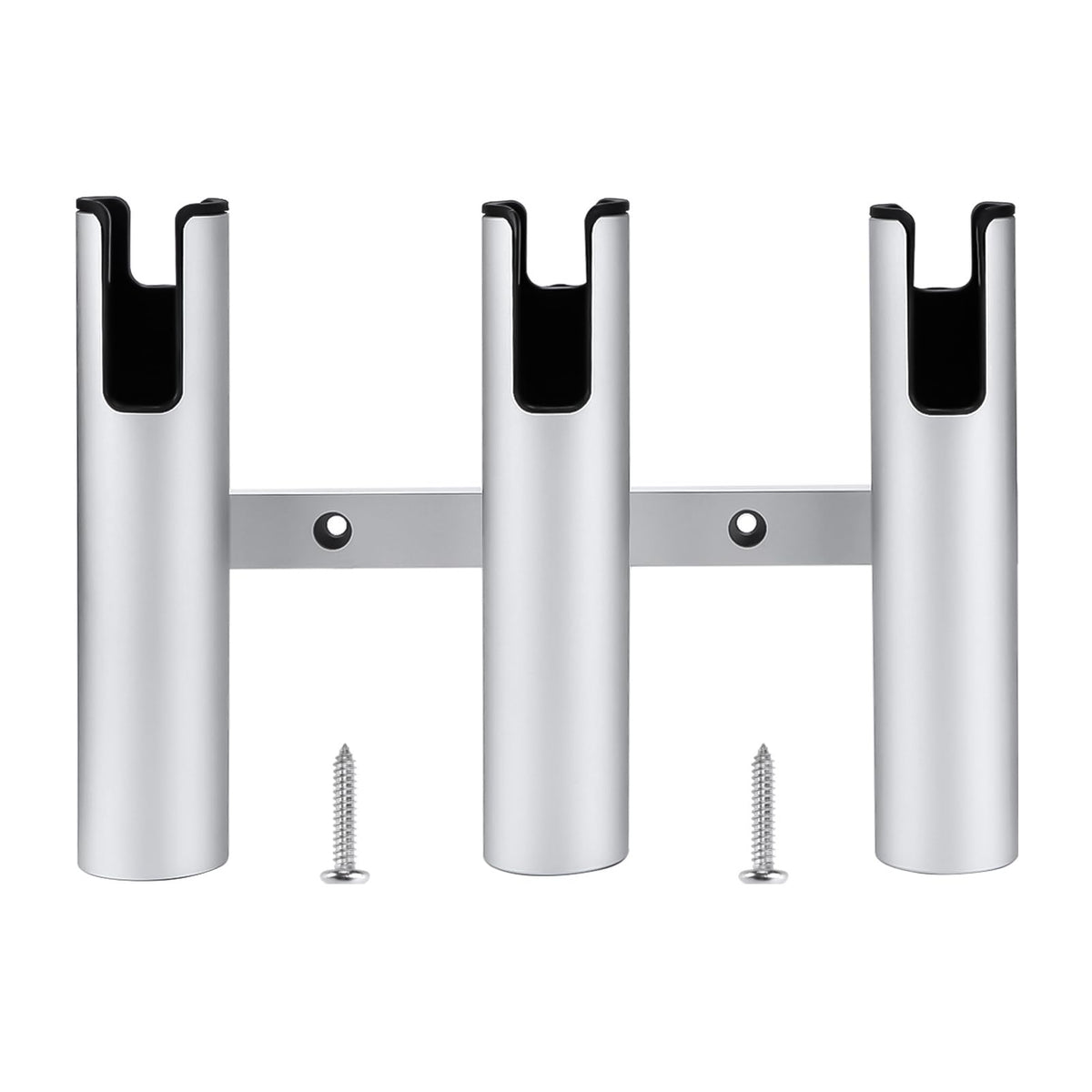 Marinebaby Fishing Boat Rod Holder Aluminum,3 Link Tube Aluminum Rod Rack, Suit Boats & Yacht