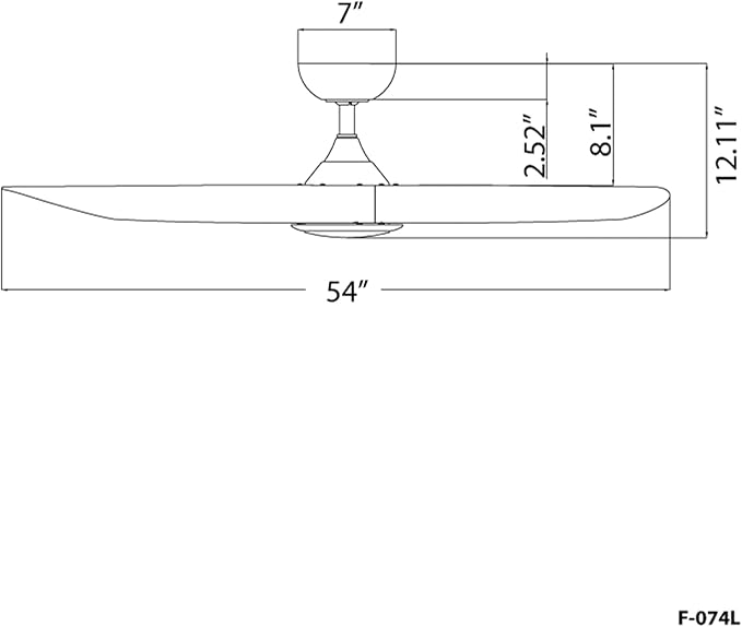 WAC Smart Fans Swirl Indoor and Outdoor 3-Blade Smart Home Ceiling Fan 54in Matte White Adjustable CCT 2700-3000-4000-5000K LED Light Kit and Remote Control works with Alexa and iOS or Android App