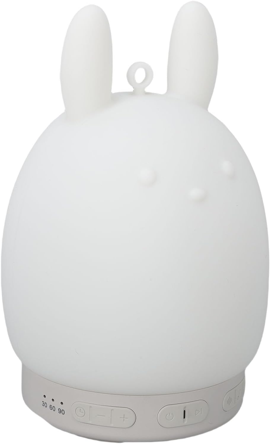 GOWENIC 31 Dimmable 3 Night Lights Bluetooth Speaker, ABS + Silicone Cute Rabbit White Noise Sound Machine & Night