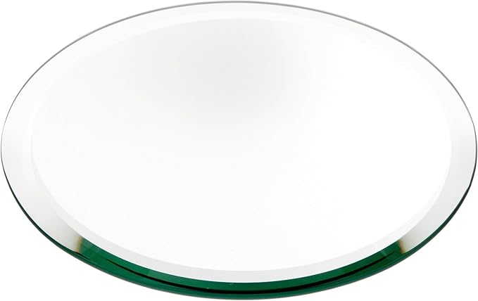 Plymor 8" Round, 5mm Thick Beveled Glass Mirror Circle