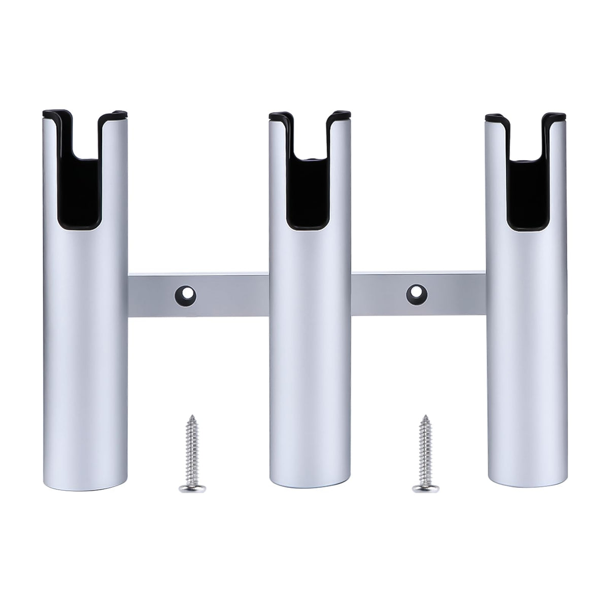 Marinebaby Fishing Boat Rod Holder Aluminum,3 Link Tube Aluminum Rod Rack, Suit Boats & Yacht