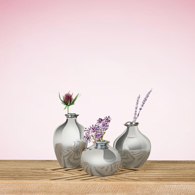 Nambé Posey Vase – 3.5-Inch Small Alloy Flower Holder for Single Bloom Display, Decorative Accent for Home & Office – Smooth Metal Finish, Minimalist Modern Design & Contemporary Vase Décor