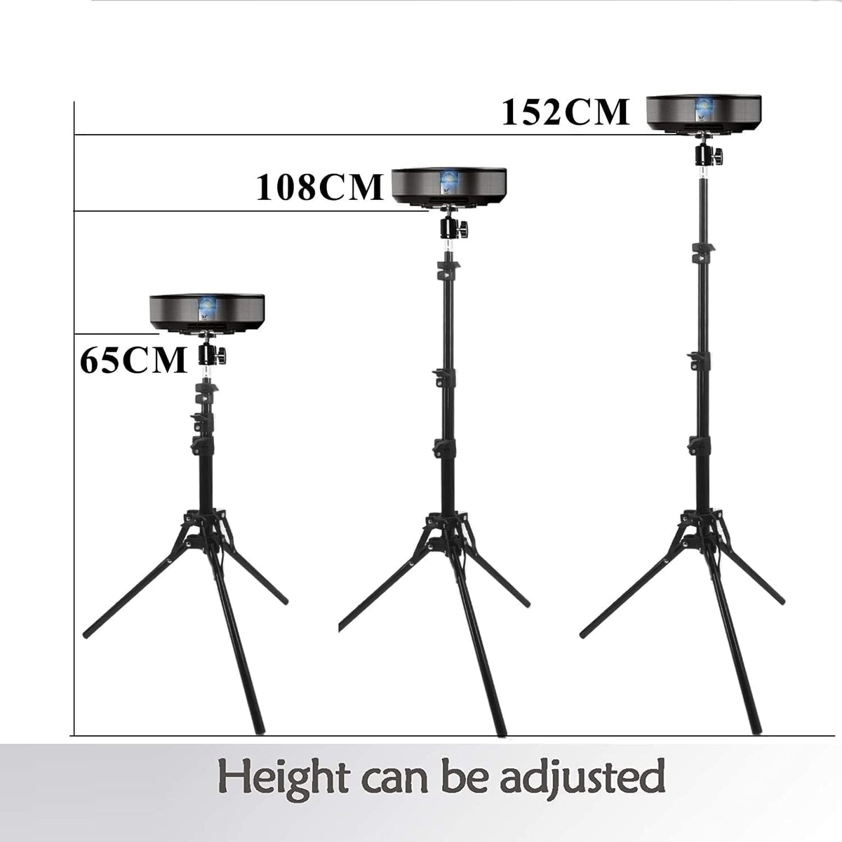 Coret 360 26-60in Mini Projector Stand, Portable Camera Holder with Rotatable Head, Adjustable Height