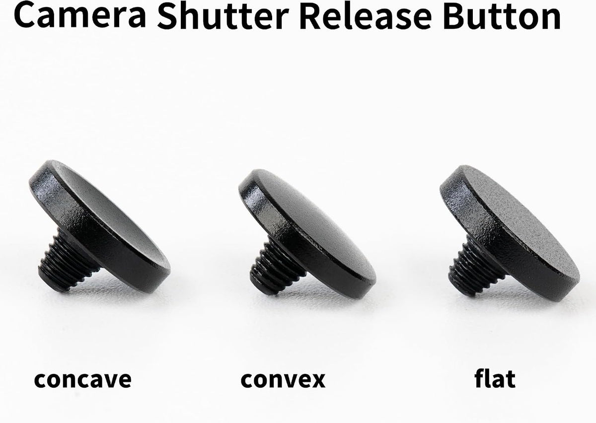 Concave*1, Convex*1, Flat*1 (3 Pack, Shutter Button, Aluminum Shutter Release Button, Compatible with Fujifilm, Canon